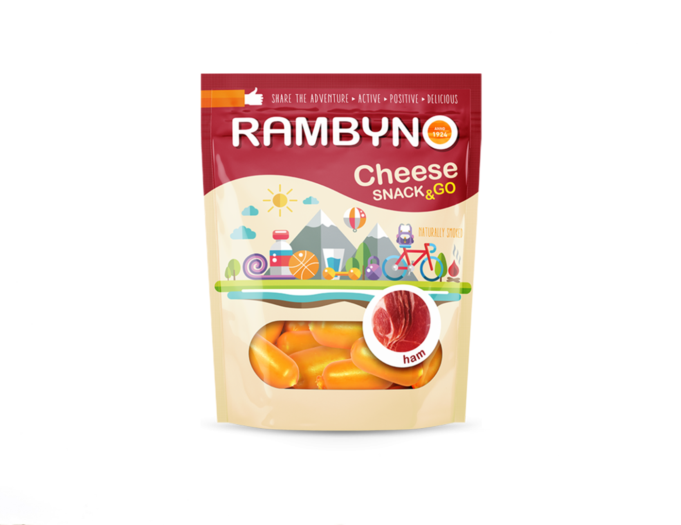 Плавлений сир Rambyno Snack з цибулею, 75г (10шт)