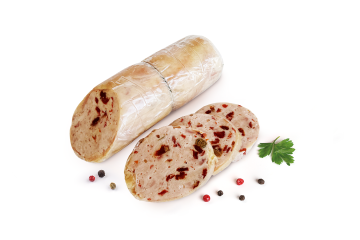 Boiled chicken roll “With sun-dried tomatoes”