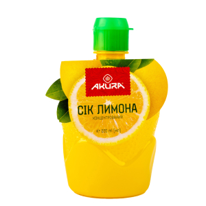 Сік лимона концентрований ТМ “AKURA”, 220 мл