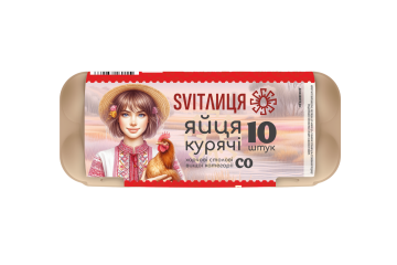 Яйця курячі С0 ТМ “Svітлиця”, 10 шт