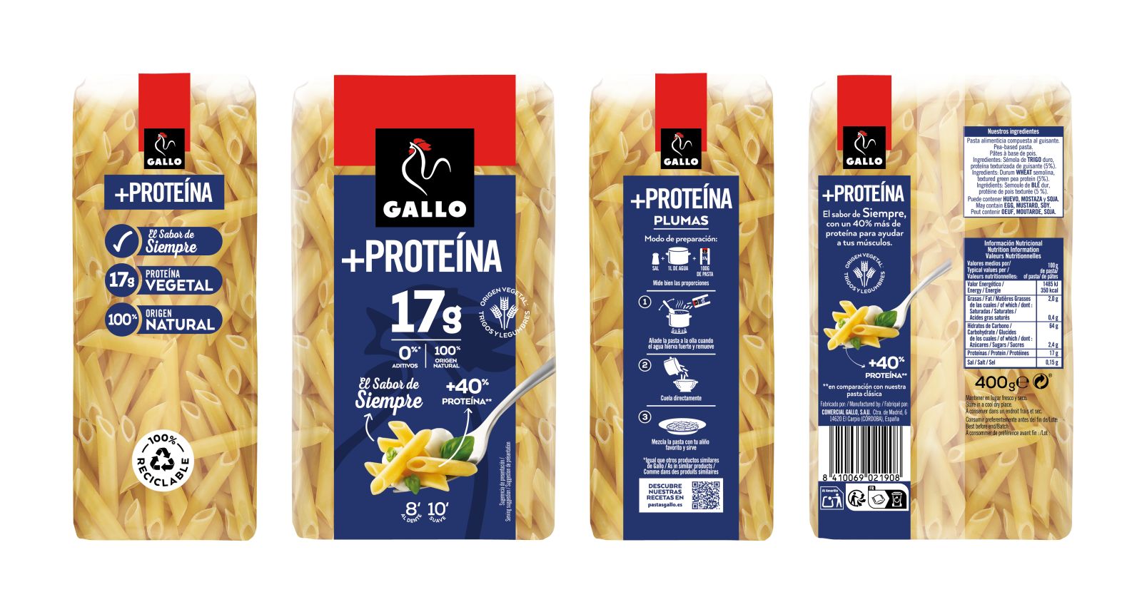 Макарони пера “Proteina Plumas” ТМ “Gallo”, 400 г