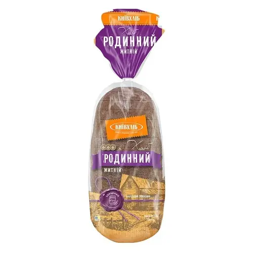 Хліб “Родинний житній” нарізаний ТМ “Київ Хліб”, 700 г