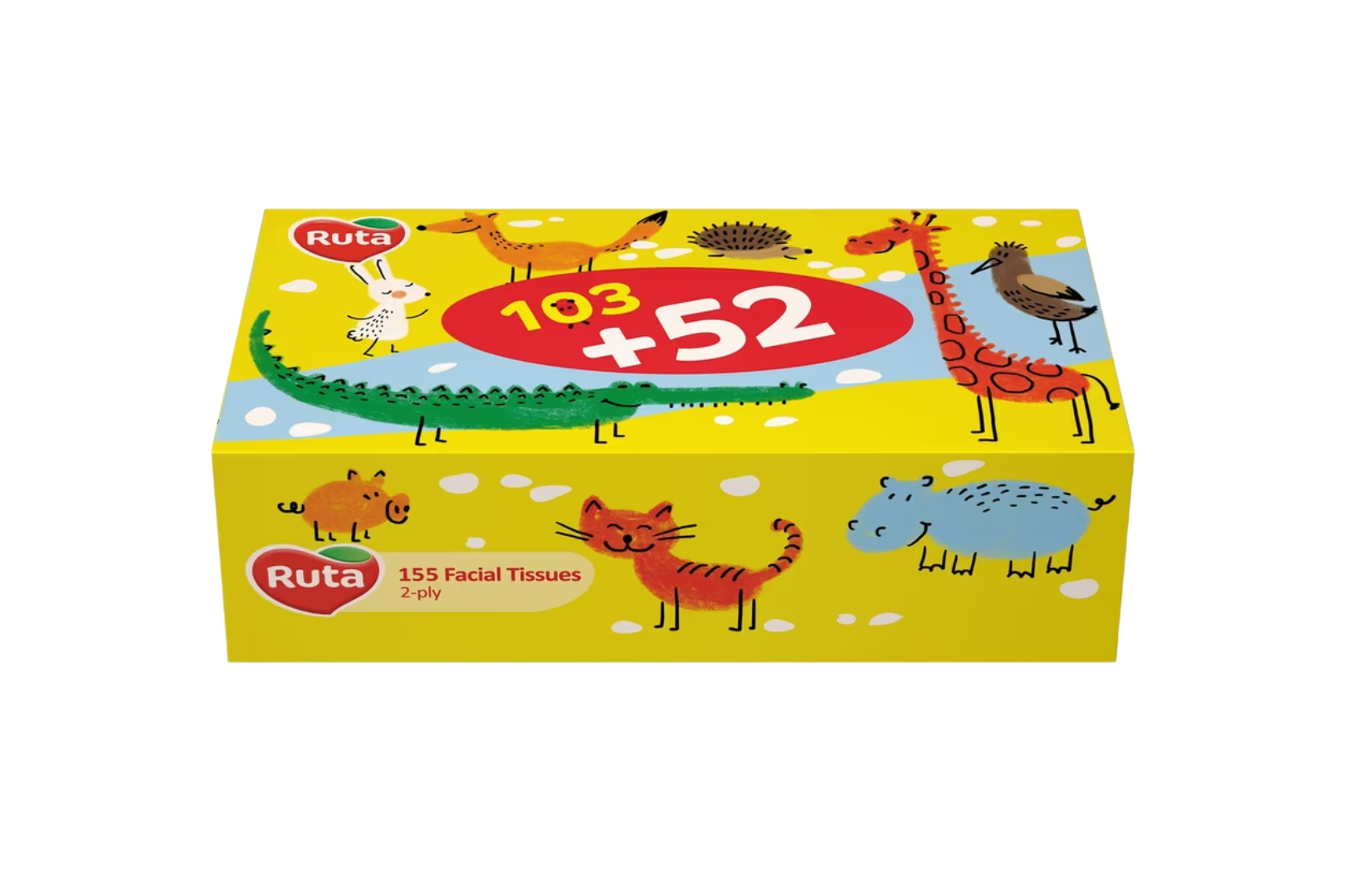 Серветки косметичні Kids ТМ “Рута”, 155 шт/уп