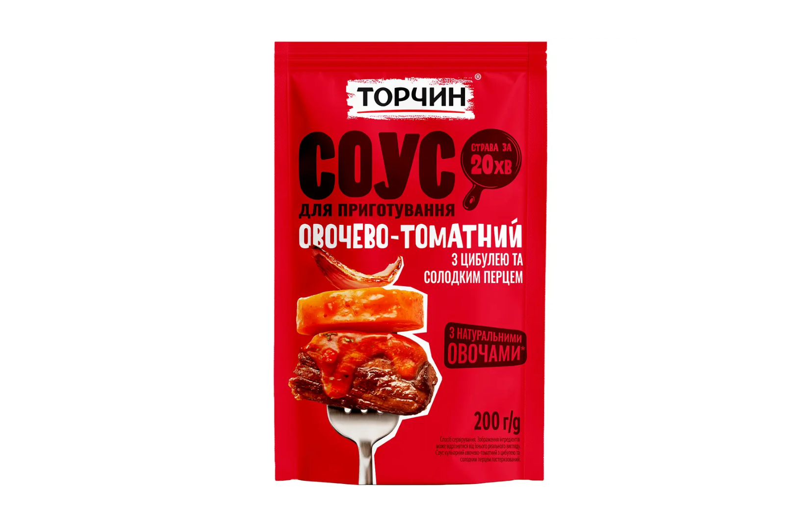 Соус кулінарний “Томат-Овочі” ТМ “Торчин”, 200 г