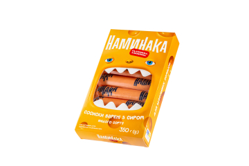 Сосиски варені з сиром ТМ “Наминака” в/с, 350 г
